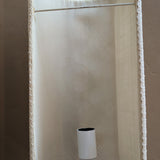 Pair of Vintage Swedish Crocheted and Fabric Plug-In Wall Sconces