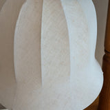 Pair of Large Unique Vintage Swedish Markslöjd Pine Table Lamps with Original Articulating Linen Shades