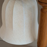 Pair of Large Unique Vintage Swedish Markslöjd Pine Table Lamps with Original Articulating Linen Shades