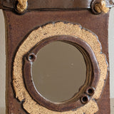 Petite Studio Pottery Neutral Brutalist Wall Mirror