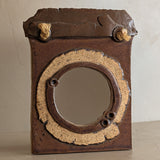 Petite Studio Pottery Neutral Brutalist Wall Mirror
