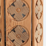 Pair of Vintage Pine Wooden Swedish Wall Sconces with Floral Cutouts Detailing