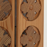 Pair of Vintage Pine Wooden Swedish Wall Sconces with Floral Cutouts Detailing