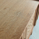 Pair of Vintage Danish Henning Kjærnulf-Attributed Quartersawn White Oak Cabinets with Adjustable Shelves