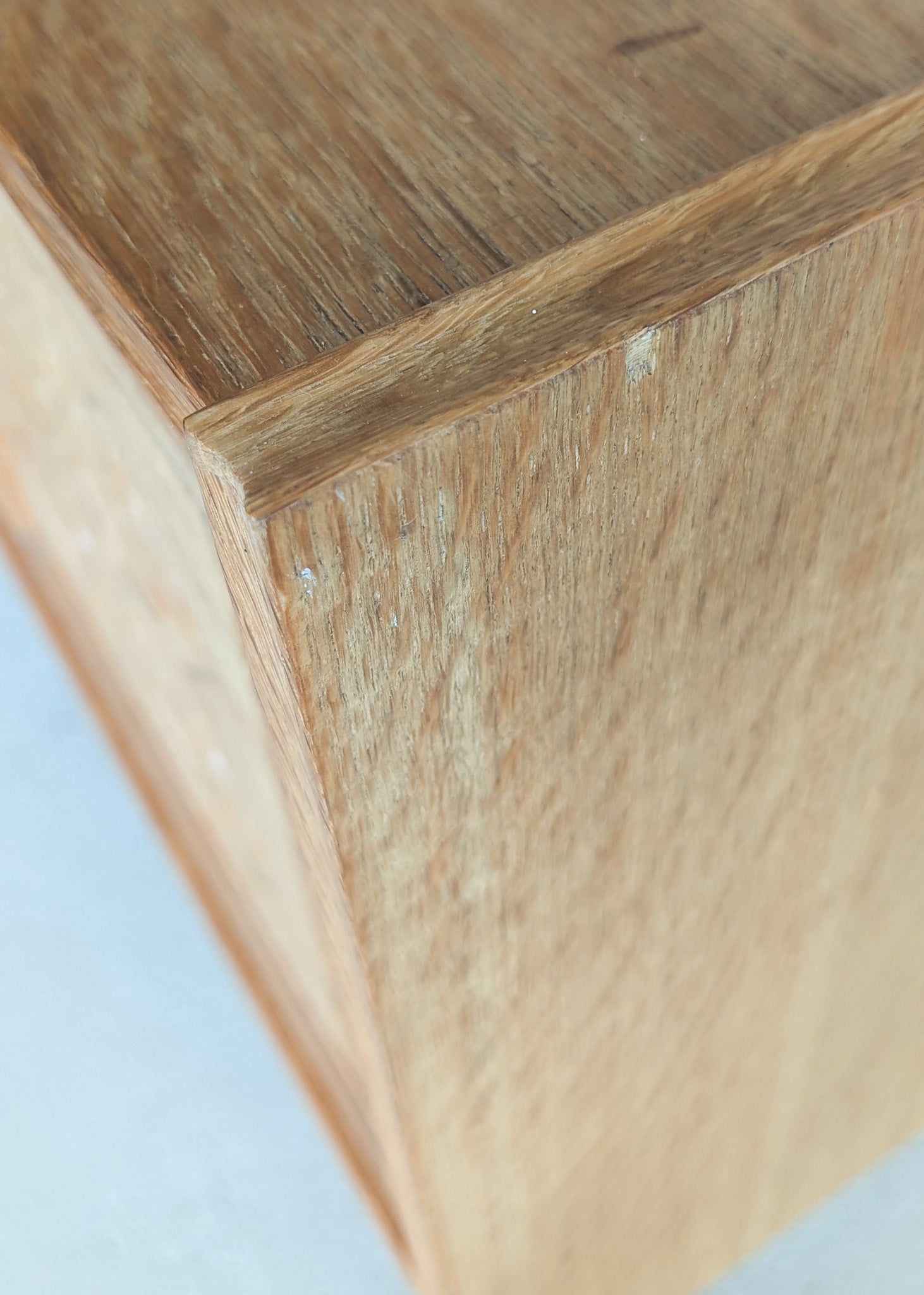 Pair of Vintage Danish Henning Kjærnulf-Attributed Quartersawn White Oak Cabinets with Adjustable Shelves