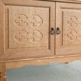 Pair of Vintage Danish Henning Kjærnulf-Attributed Quartersawn White Oak Cabinets with Adjustable Shelves