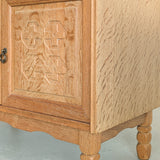 Pair of Vintage Danish Henning Kjærnulf-Attributed Quartersawn White Oak Cabinets with Adjustable Shelves