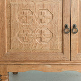 Pair of Vintage Danish Henning Kjærnulf-Attributed Quartersawn White Oak Cabinets with Adjustable Shelves