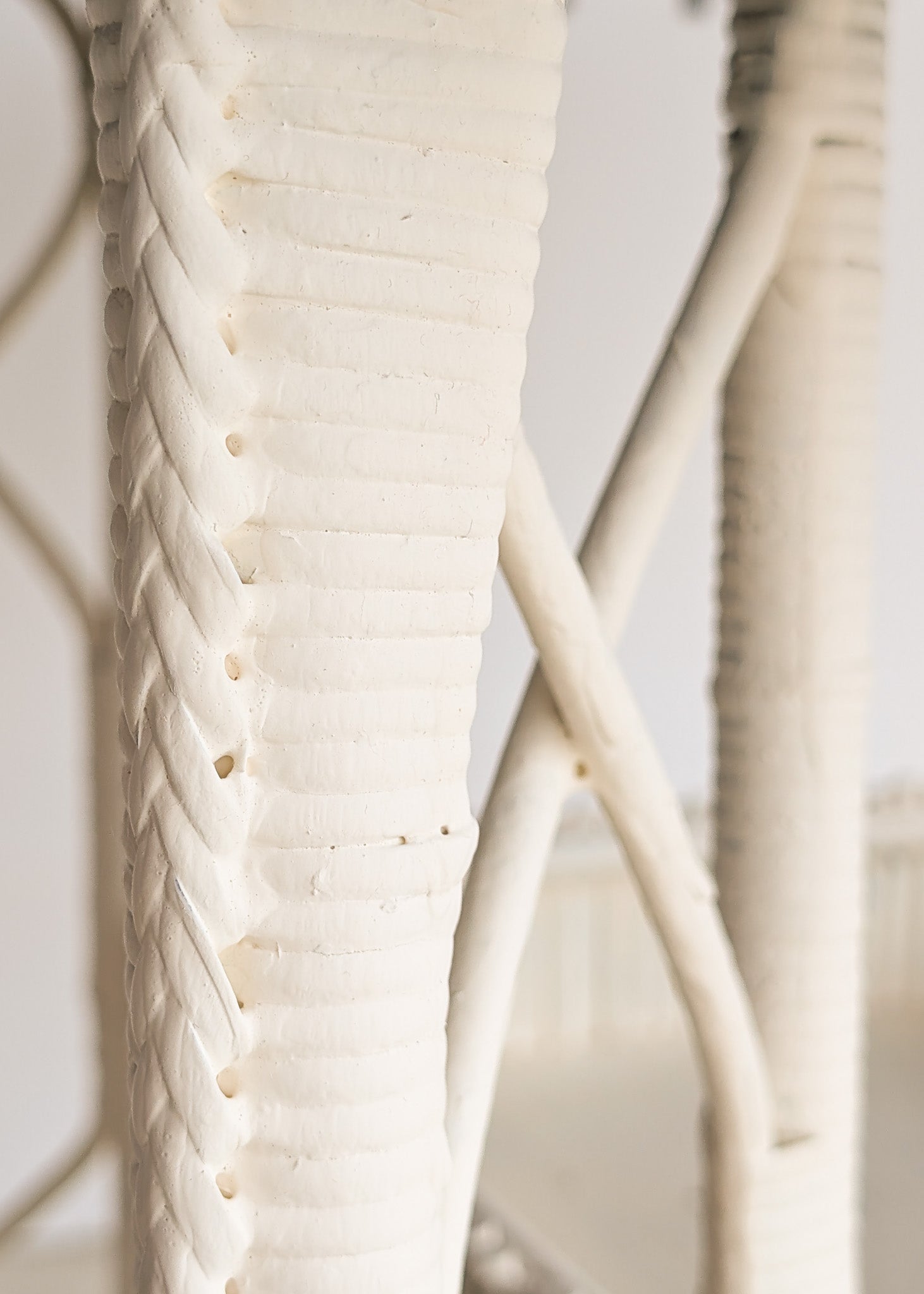 Antique Late 1800s Victorian Wakefield Rattan Company White Painted Rattan and Wicker Side or Breakfast Table