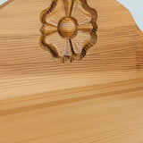 Pair of Vintage Swedish Light Pine Wooden Nightstands with Floral Motif Carving