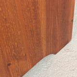 Pair of Vintage Swedish Reddish-Brown Pine Wooden Nightstands with Floral Motif Carving