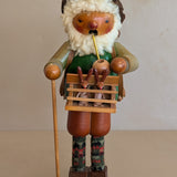 Vintage Wooden Steinbach German Rabbit Bunny Rancher Farmer Smoker with Original Sticker