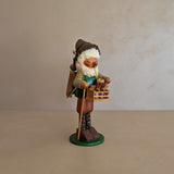 Vintage Wooden Steinbach German Rabbit Bunny Rancher Farmer Smoker with Original Sticker