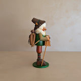 Vintage Wooden Steinbach German Rabbit Bunny Rancher Farmer Smoker with Original Sticker