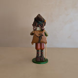 Vintage Wooden Steinbach German Rabbit Bunny Rancher Farmer Smoker with Original Sticker