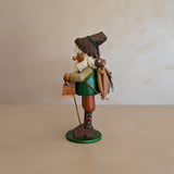Vintage Wooden Steinbach German Rabbit Bunny Rancher Farmer Smoker with Original Sticker