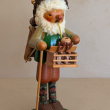 Vintage Wooden Steinbach German Rabbit Bunny Rancher Farmer Smoker with Original Sticker