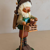 Vintage Wooden Steinbach German Rabbit Bunny Rancher Farmer Smoker with Original Sticker