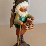 Vintage Wooden Steinbach German Rabbit Bunny Rancher Farmer Smoker with Original Sticker