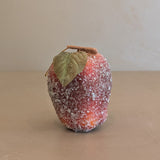 Vintage Sugared Red Apple Christmas Holiday Ornament