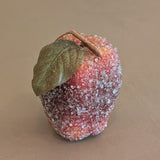 Vintage Sugared Red Apple Christmas Holiday Ornament