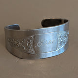 Vintage Silver Tone Metal Bracelet with 'Grace' Engraving