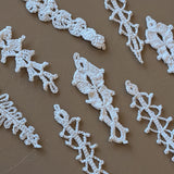 Set of 8 Vintage Crocheted White Icicle Christmas Holiday Ornaments