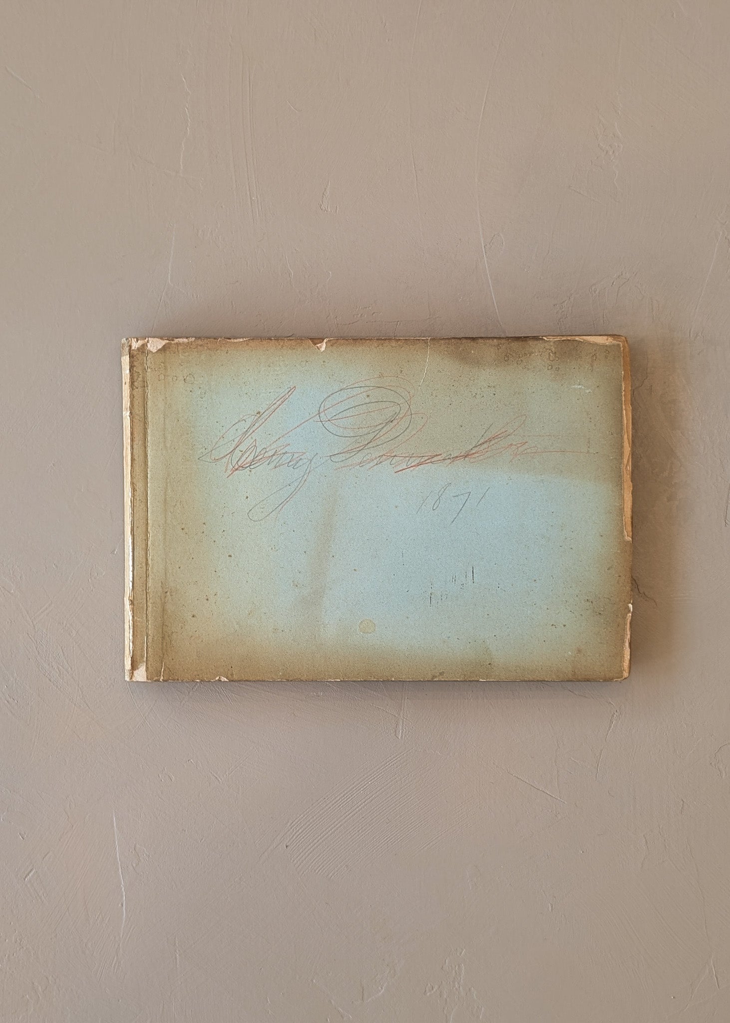 Late 1800s Antique "Flowers of the Holy Land" Pressed Flower Herbarium Book from 1871