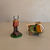 Vintage Wooden Steinbach German Rabbit Bunny Rancher Farmer Smoker with Original Sticker