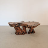 Vintage Midcentury Buckeye Burl Live Edge Coffee Table