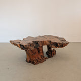 Vintage Midcentury Buckeye Burl Live Edge Coffee Table