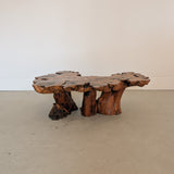 Vintage Midcentury Buckeye Burl Live Edge Coffee Table