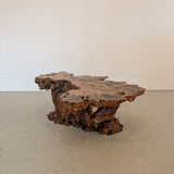 Vintage Midcentury Buckeye Burl Live Edge Coffee Table