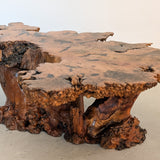 Vintage Midcentury Buckeye Burl Live Edge Coffee Table