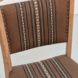 Set of 8 Vintage Danish Henning Kjærnulf-Attributed White Oak Dining Chairs with Original Brown Upholstery