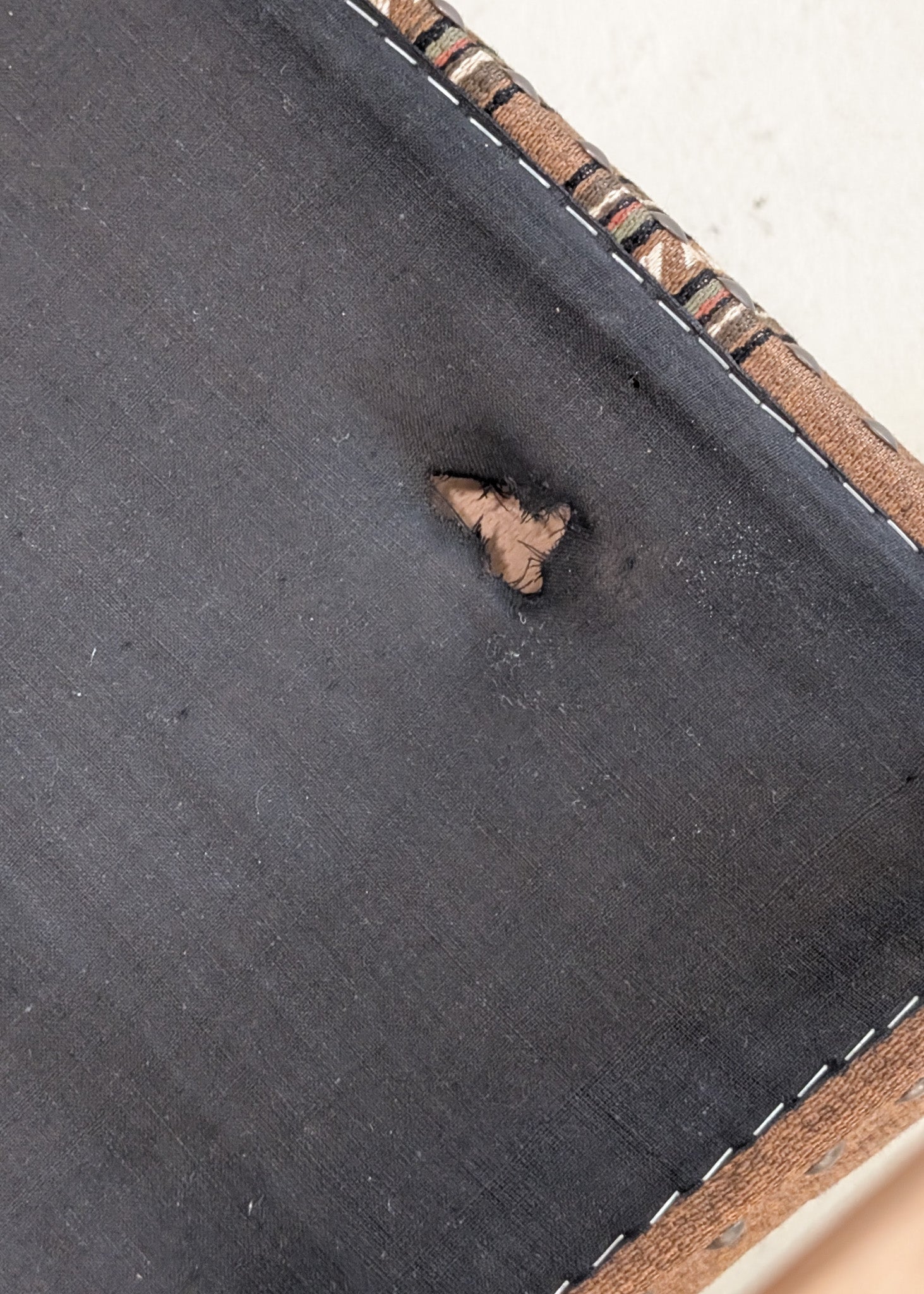 Set of 8 Vintage Danish Henning Kjærnulf-Attributed White Oak Dining Chairs with Original Brown Upholstery