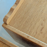 Pair of Vintage Danish Henning Kjærnulf-Attributed Quartsawn White Oak Cabinets/Large Nightstands with Wavy Trim