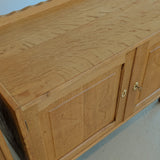 Pair of Vintage Danish Henning Kjærnulf-Attributed Quartsawn White Oak Cabinets/Large Nightstands with Wavy Trim