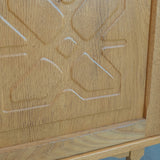 Pair of Vintage Danish Henning Kjærnulf-Attributed Quartsawn White Oak Cabinets/Large Nightstands with Wavy Trim