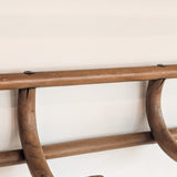 Large Antique Thonet-Style Bentwood Coat Rack with Top Rack