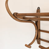 Large Antique Thonet-Style Bentwood Coat Rack with Top Rack