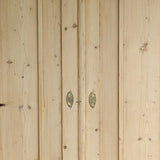 Antique European Light Pine Cabinet with Hand-Carved Detailing and Bottom Drawer