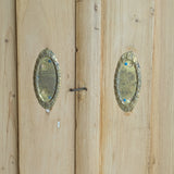 Antique European Light Pine Cabinet with Hand-Carved Detailing and Bottom Drawer