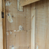 Antique European Light Pine Cabinet with Hand-Carved Detailing and Bottom Drawer