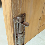 Antique European Light Pine Cabinet with Hand-Carved Detailing and Bottom Drawer