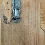 Handsome Antique European Pine Two-Door Cabinet with Bottom Drawer and Skeleton Key