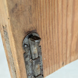 Handsome Antique European Pine Two-Door Cabinet with Bottom Drawer and Skeleton Key