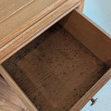 Vintage Midcentury French Charles Dudouyt-Style Cerused Oak Sideboard with Copper Pulls