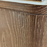 Vintage Midcentury French Charles Dudouyt-Style Cerused Oak Sideboard with Copper Pulls