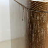 Vintage Midcentury French Charles Dudouyt-Style Cerused Oak Sideboard with Copper Pulls